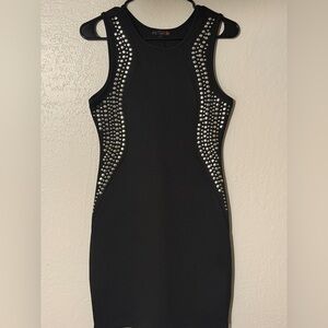 G by Guess Black Dress with Silver Accents